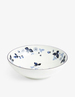 Wedgwood bone-china cereal bowl Wild Strawberry floral 18cm - British product