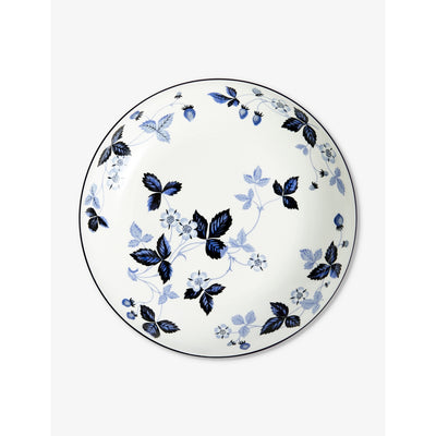 selfridges Wedgwood Wild Strawberry Floral-Print Bone-China Pasta Bowl 24cm- Buy online at McGrocer