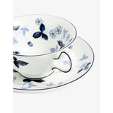 Wedgwood Wild Strawberry bone china teacup and saucer, imported from the UK