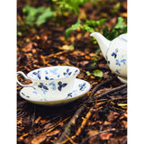 Wedgwood Wild Strawberry bone china teacup and saucer, imported from the UK