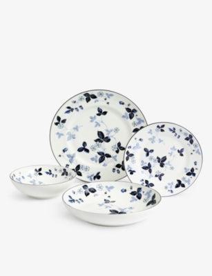 Wedgwood Wild Strawberry bone china four-piece set (British brand)