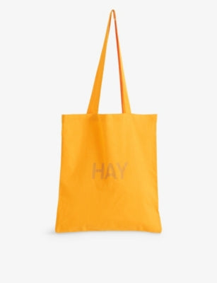 HAY Logo-Print Cotton Tote Bag