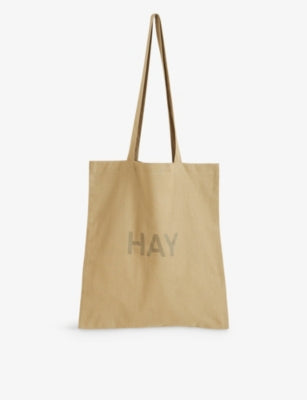 HAY Logo-Print Cotton Tote Bag