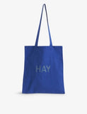 HAY logo-print cotton tote bag with flat handles, UK version