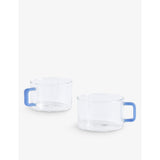 HAY Brew contrast-handle glass cup (British brand)