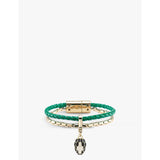 Bvlgari Serpenti Forever extra-small brass, leather and quartz charm bracelet