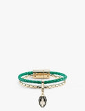 Bvlgari Serpenti Forever Extra-Small Brass, Leather and Quartz Charm Bracelet