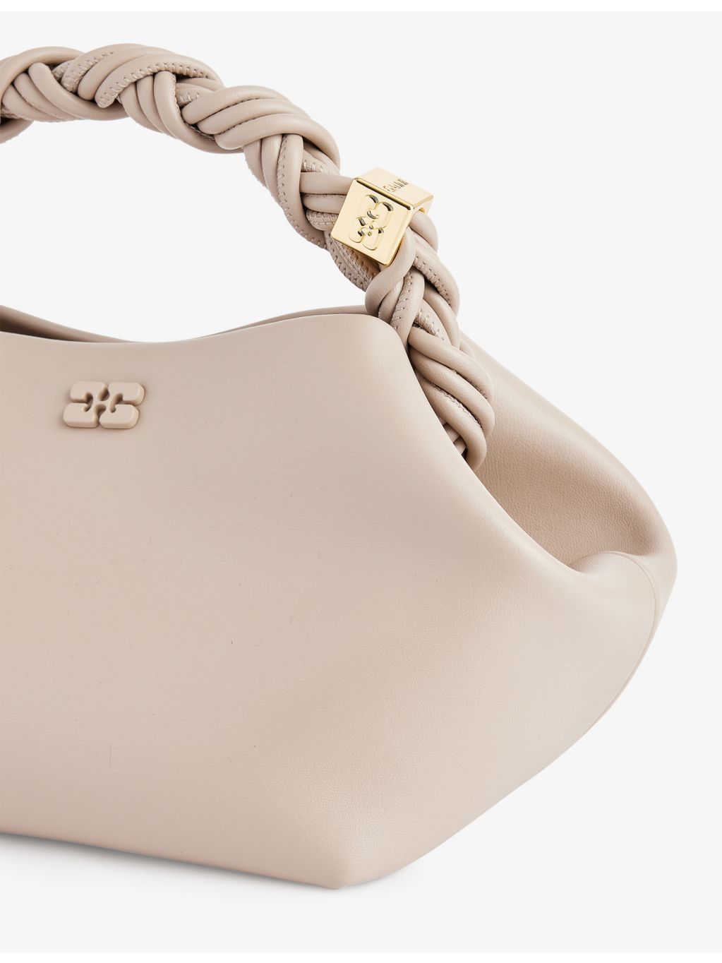 GANNI leather blend top-handle bag small, UK version