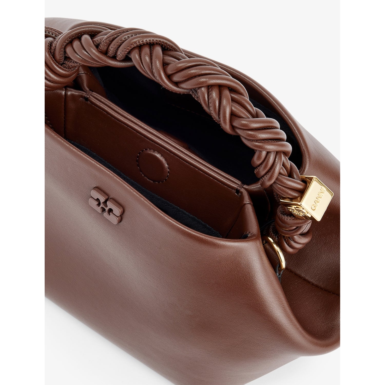 GANNI Bou small leather blend top-handle bag (British brand)