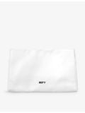Refy cotton-canvas beauty bag with popper fastening, UK version