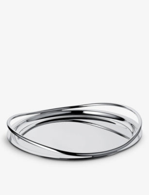 Christofle Vertigo silver-plated tray 39cm - British product