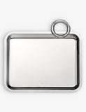 Christofle silver-plated tray Vertigo single-handle 20cm x 16cm - British product