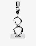 Christofle Vertigo 3-ring silver-plated candelabra 23cm, imported from the UK