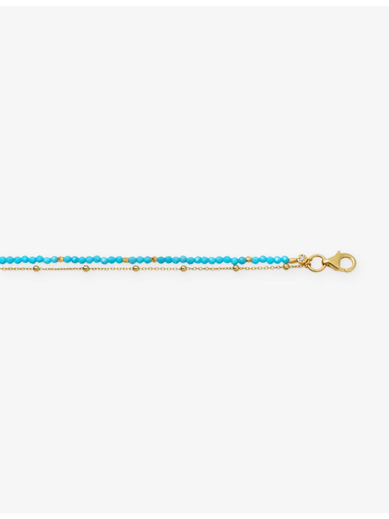 Astley Clarke Biography turquoise bracelet 18ct gold-plated sterling silver - British product