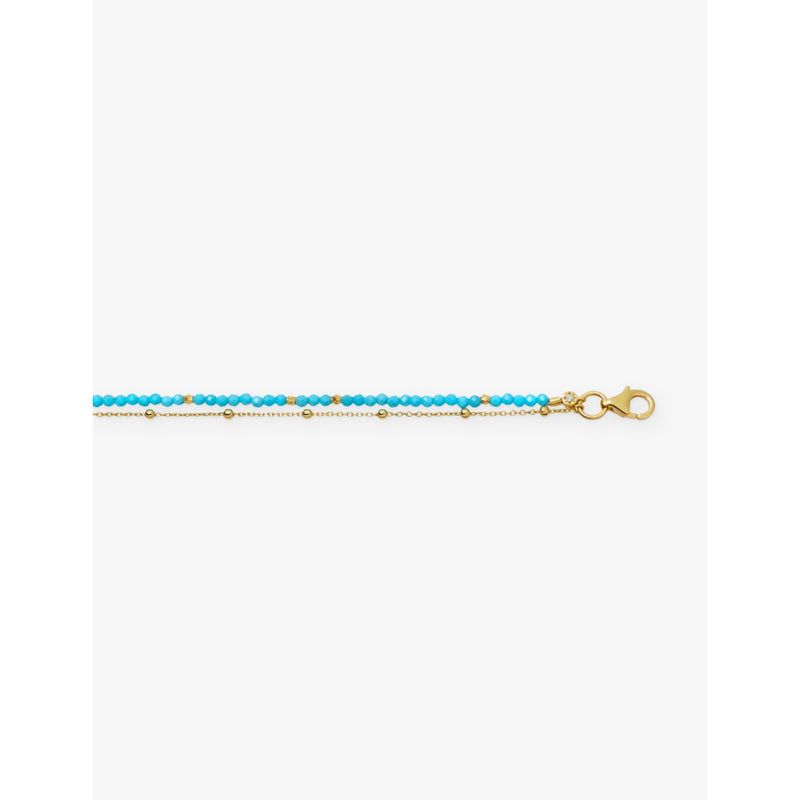Astley Clarke Biography turquoise bracelet 18ct gold-plated sterling silver - British product
