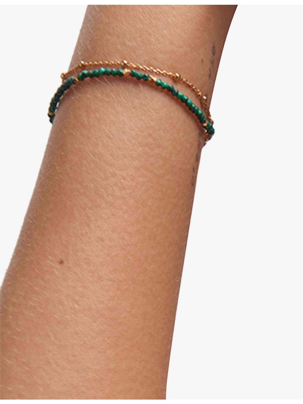 Astley Clarke malachite bracelet in 18ct gold plated sterling silver, UK version