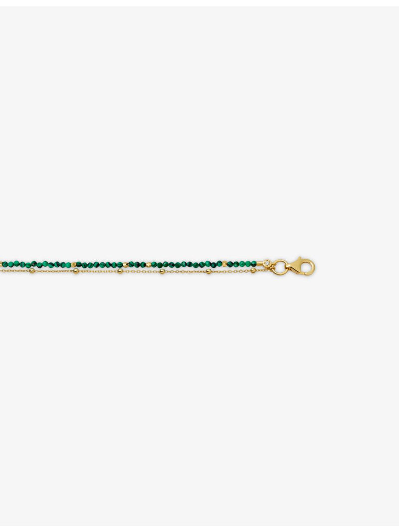Astley Clarke malachite bracelet in 18ct gold plated sterling silver, UK version