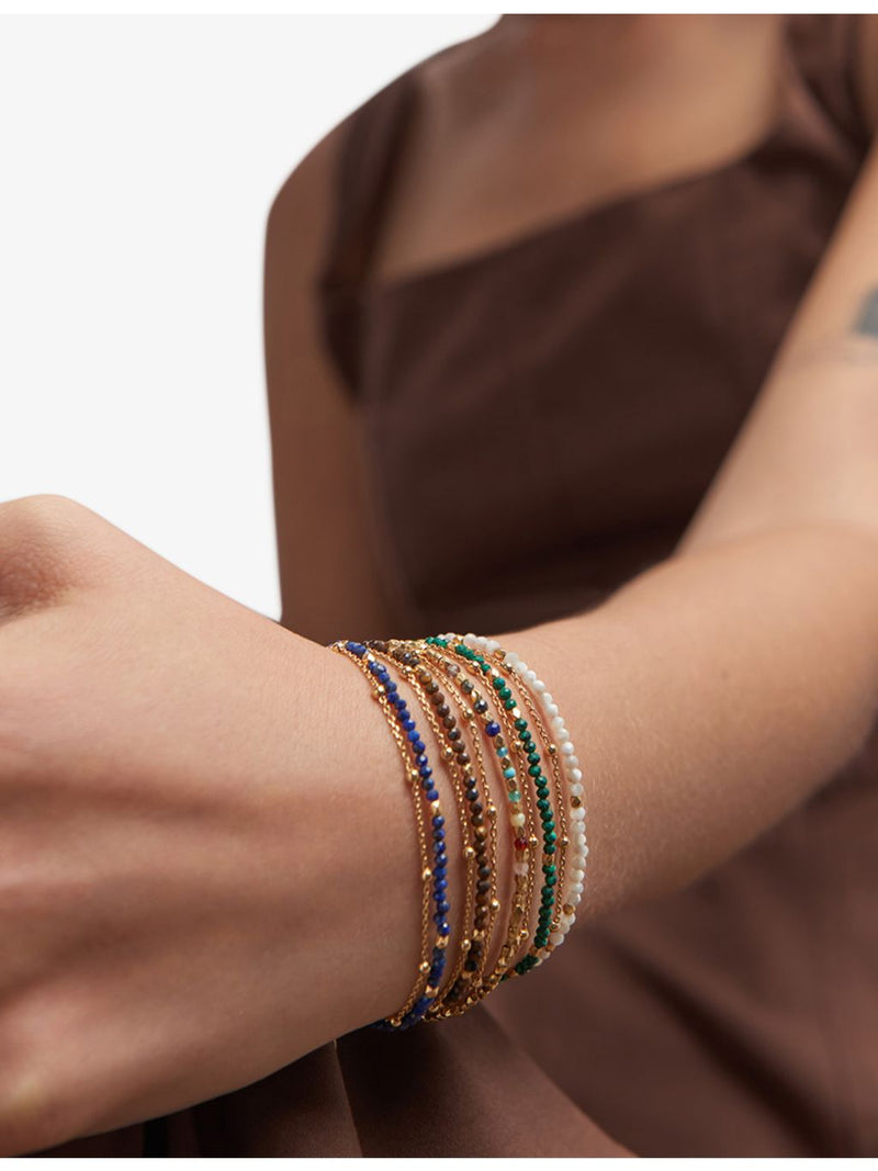 Astley Clarke malachite bracelet in 18ct gold plated sterling silver, UK version