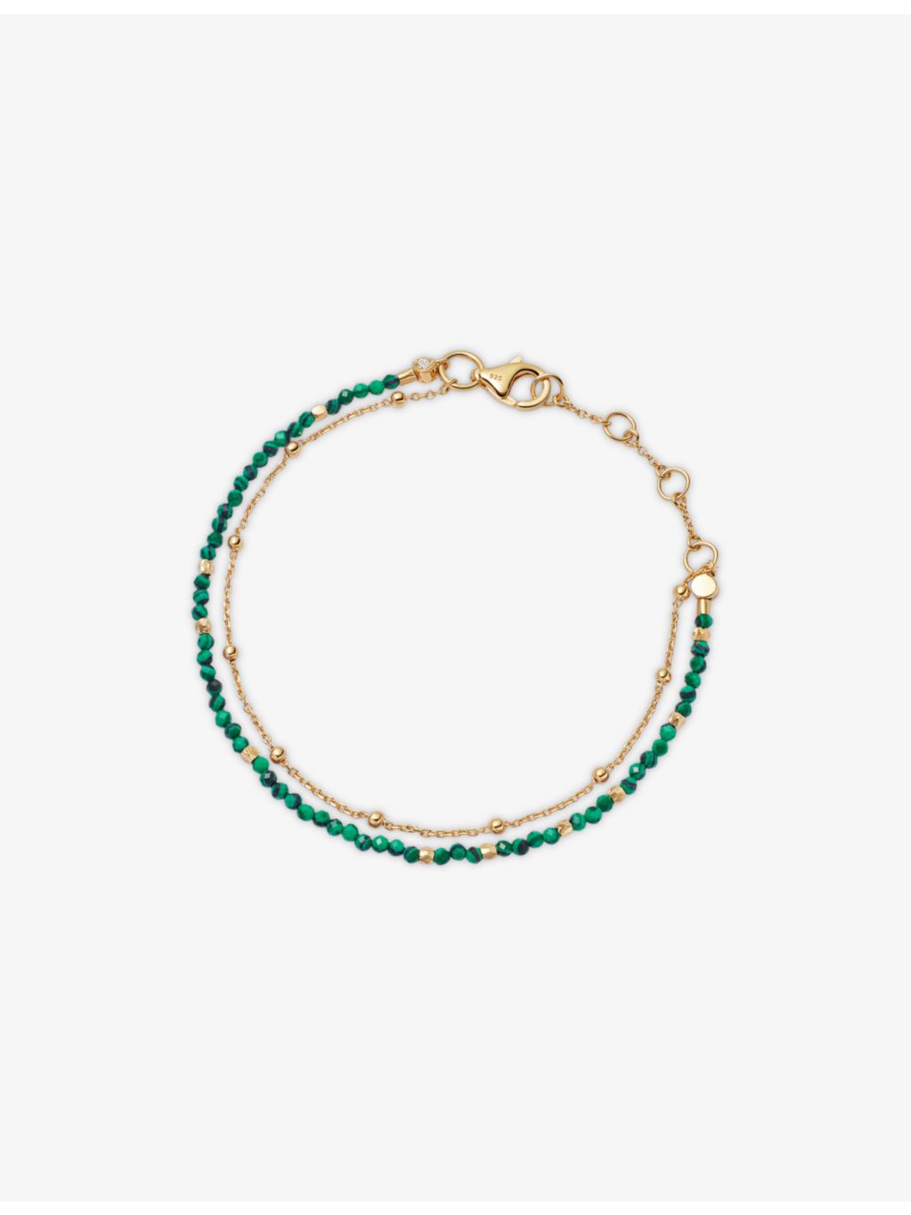 Astley Clarke malachite bracelet in 18ct gold plated sterling silver, UK version