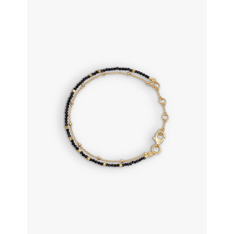 Astley Clarke gold plated bracelet with black spinel, imported from the UK