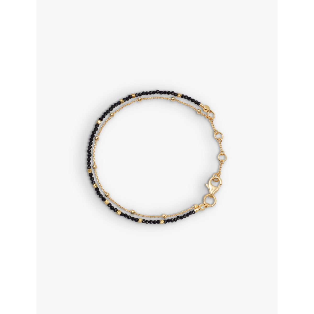 Astley Clarke gold plated bracelet with black spinel, imported from the UK