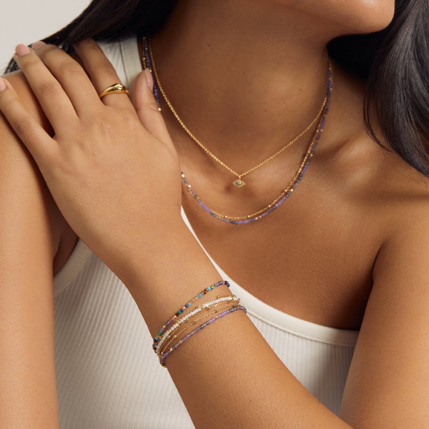 Astley Clarke 18ct yellow-gold plated sterling-silver bracelet, imported from the UK