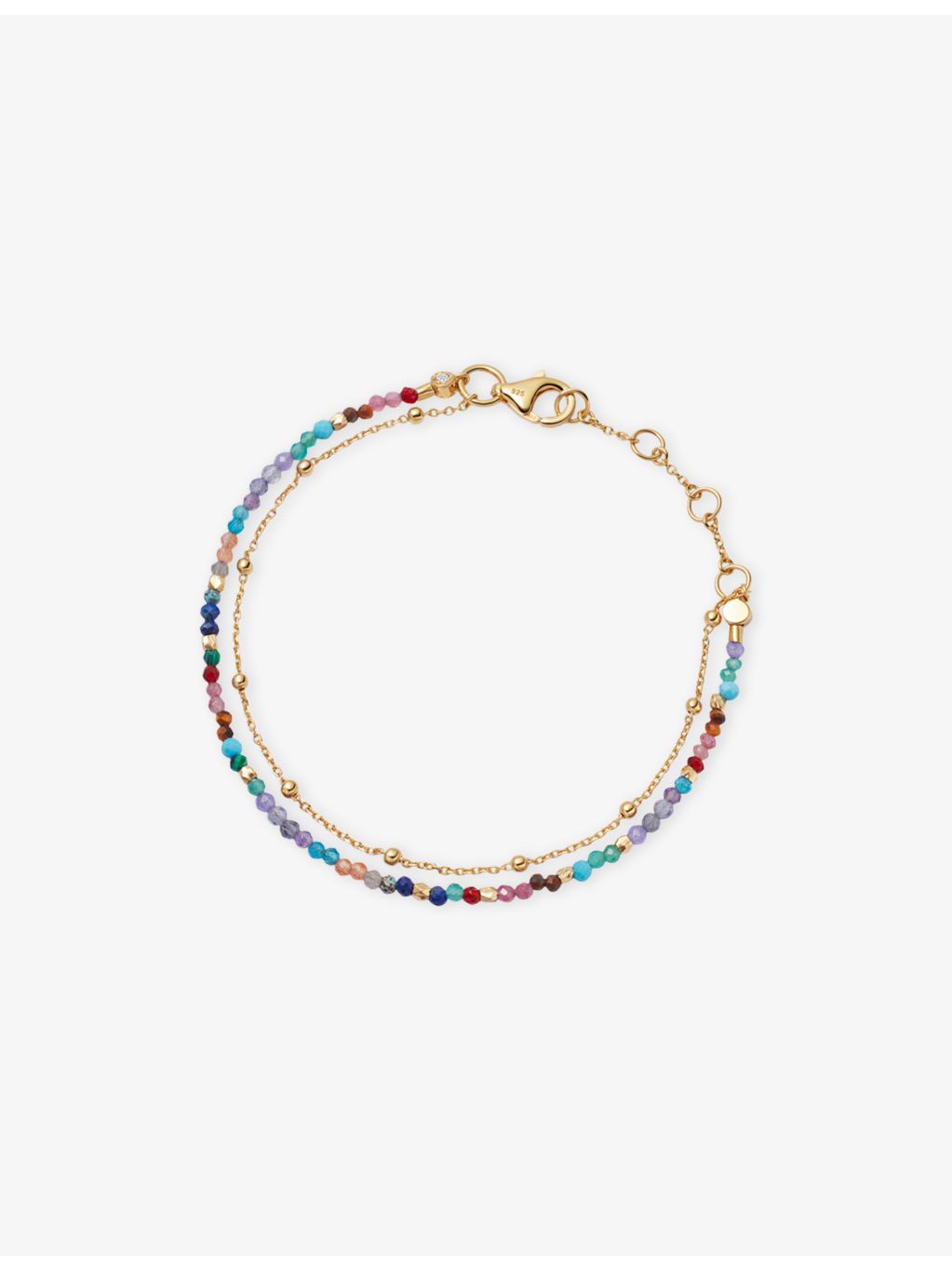 Astley Clarke multi gemstone bracelet, 18ct gold plated, UK version