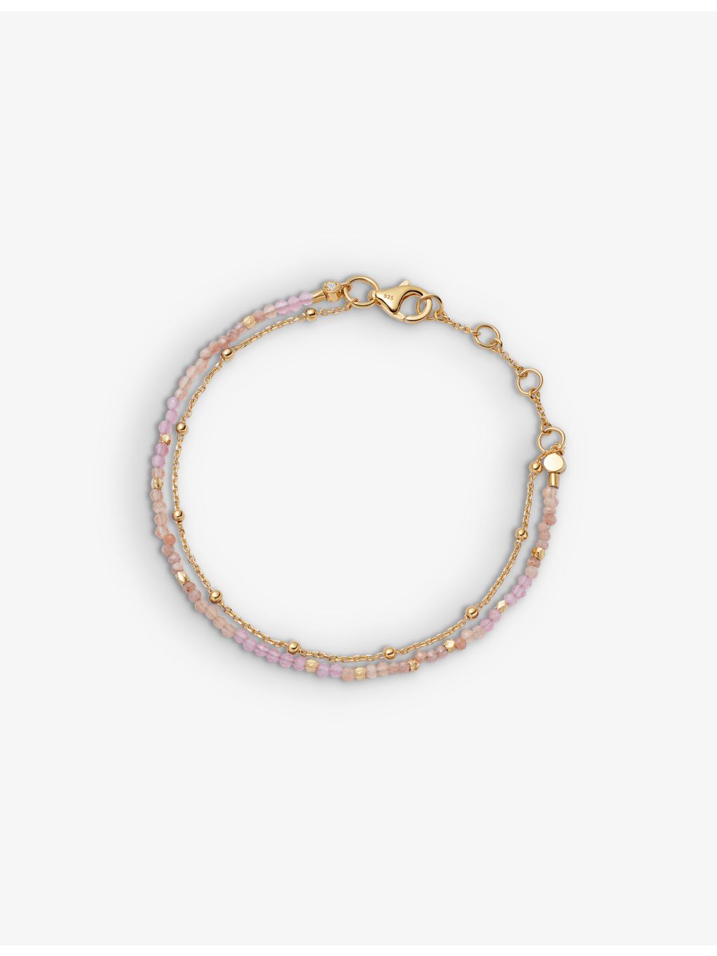 Astley Clarke pink chalcedony and rhodochrosite bracelet, imported from the UK