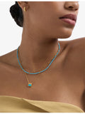 Astley Clarke gold plated turquoise gemstone necklace 16-18 inches (British brand)