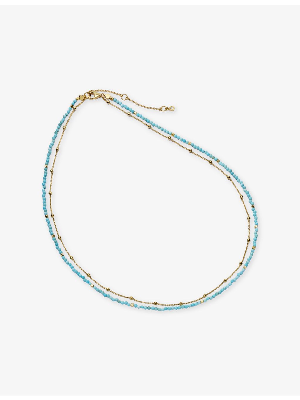 Astley Clarke gold plated turquoise gemstone necklace 16-18 inches (British brand)