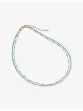 Astley Clarke gold plated turquoise gemstone necklace 16-18 inches (British brand)