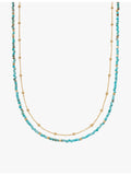 Astley Clarke gold plated turquoise gemstone necklace 16-18 inches (British brand)