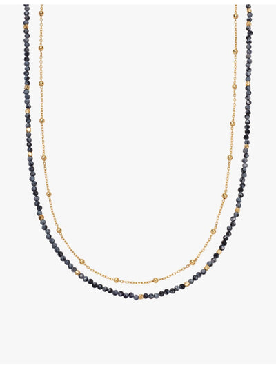selfridges Astley Clarke Biography Snowflake-Obsidian 18ct Yellow Gold Plated Sterling Silver Necklace 16-18- Buy online at McGrocer