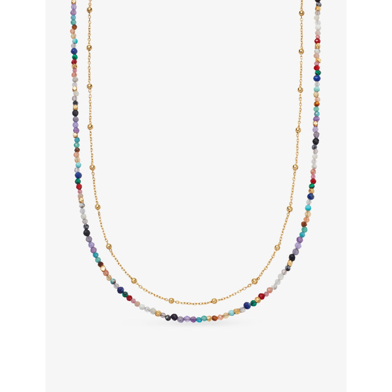 Astley Clarke multi gemstone necklace gold plated silver - British product