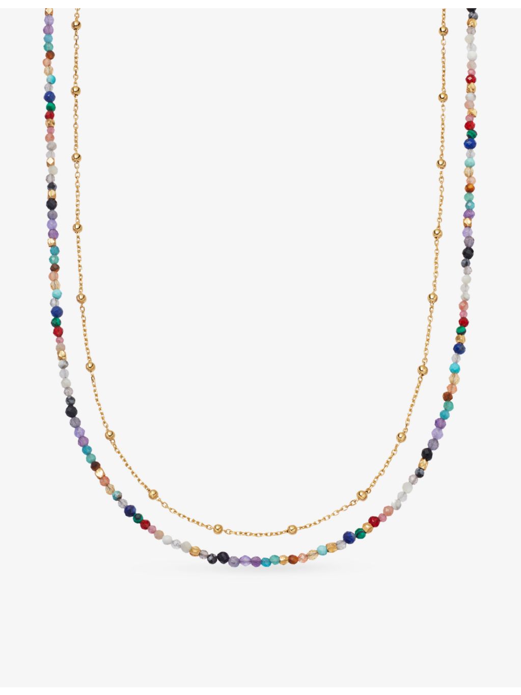 Astley Clarke multi gemstone necklace gold plated silver - British product