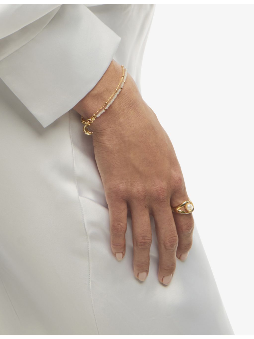Astley Clarke moonstone charm bracelet (British brand)