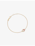 Astley Clarke Hamsa Hand bracelet 14ct yellow gold ruby lab-grown diamond, imported from the UK