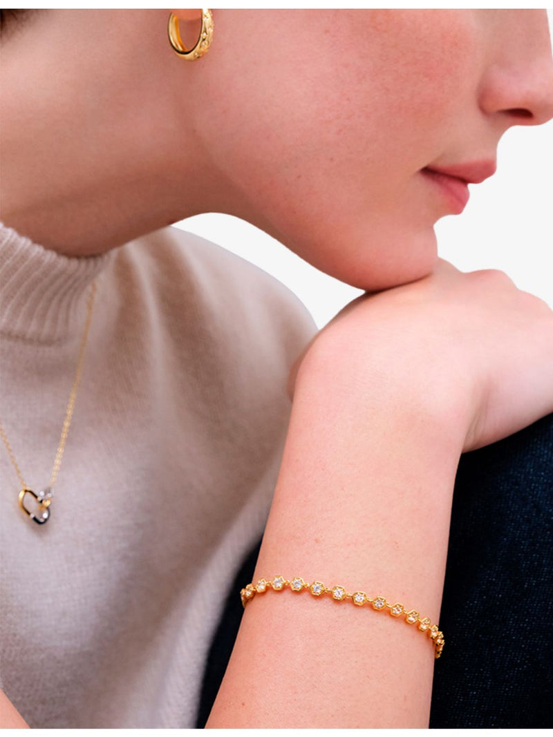 Astley Clarke U-Hoop necklace 18ct gold-plated sterling silver - British product
