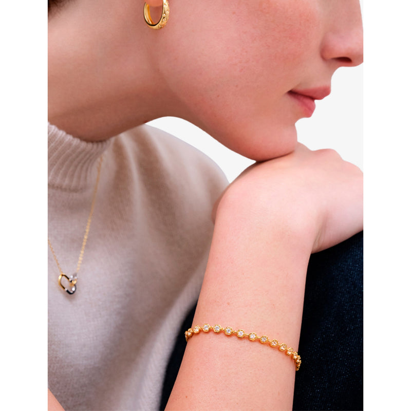 Astley Clarke U-Hoop necklace 18ct gold-plated sterling silver - British product