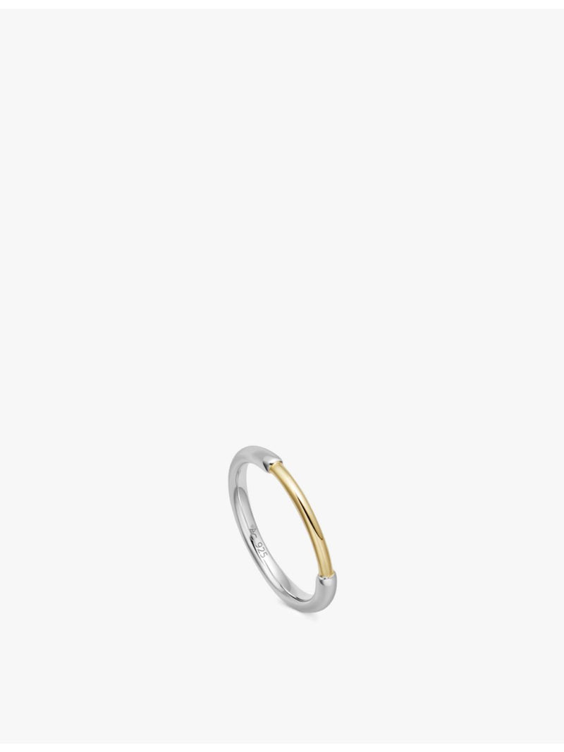 Astley Clarke Aurora U-Hoop 18ct gold plated sterling silver ring (British brand)