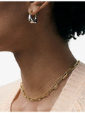 Astley Clarke Aurora U-Hoop gold hoop earrings 1.3cm, imported from the UK