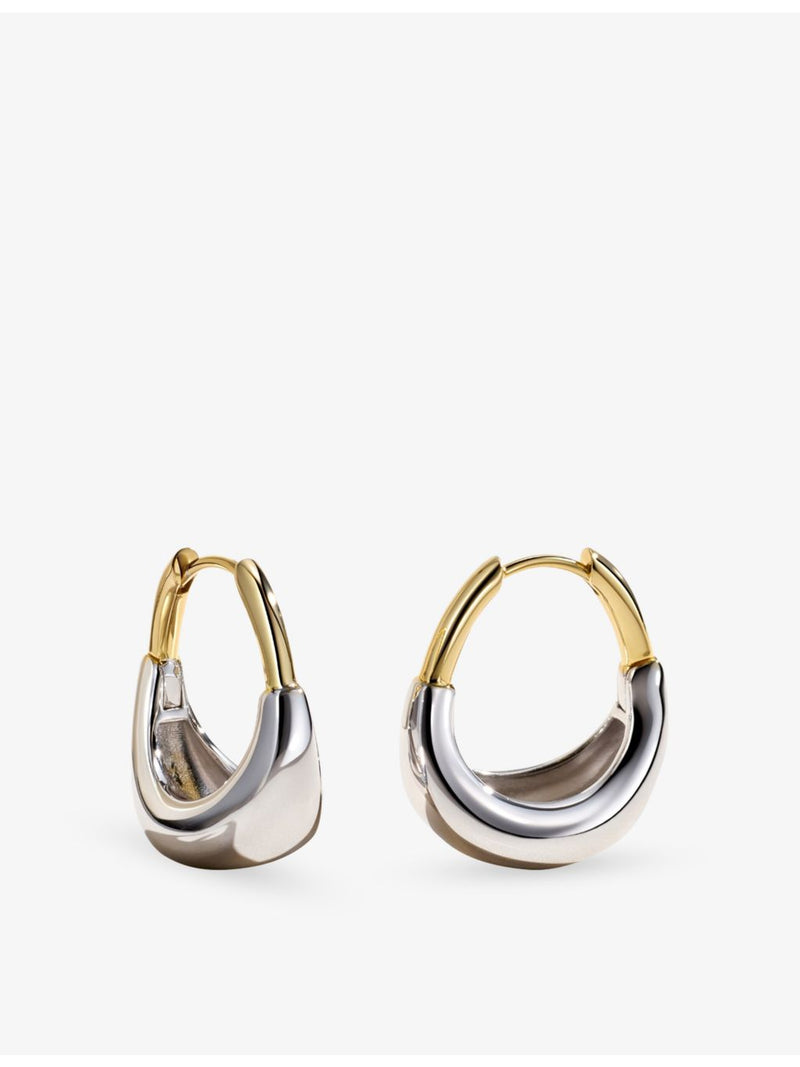 Astley Clarke Aurora U-Hoop gold hoop earrings 1.3cm, imported from the UK