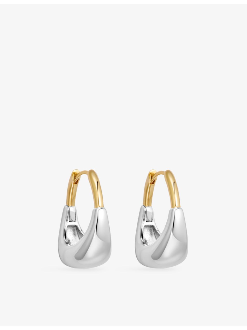 Astley Clarke Aurora U-Hoop gold hoop earrings 1.3cm, imported from the UK