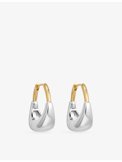 selfridges Astley Clarke Aurora U-Hoop 18ct Yellow-Gold Plated Sterling-Silver Hoop Earrings- Buy online at McGrocer