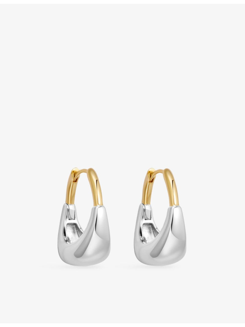 Astley Clarke Aurora U-Hoop gold hoop earrings 1.3cm, imported from the UK