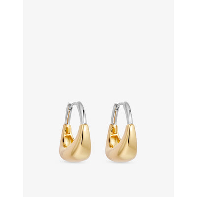 selfridges Astley Clarke Aurora U-Hoop 18ct Gold Plated Sterling Silver Hoop Earrings 2cm- Buy online at McGrocer