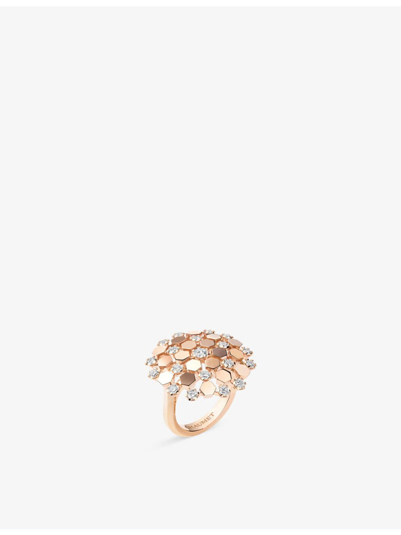 Chaumet 18ct rose gold diamond ring 1.27ct, imported from the UK