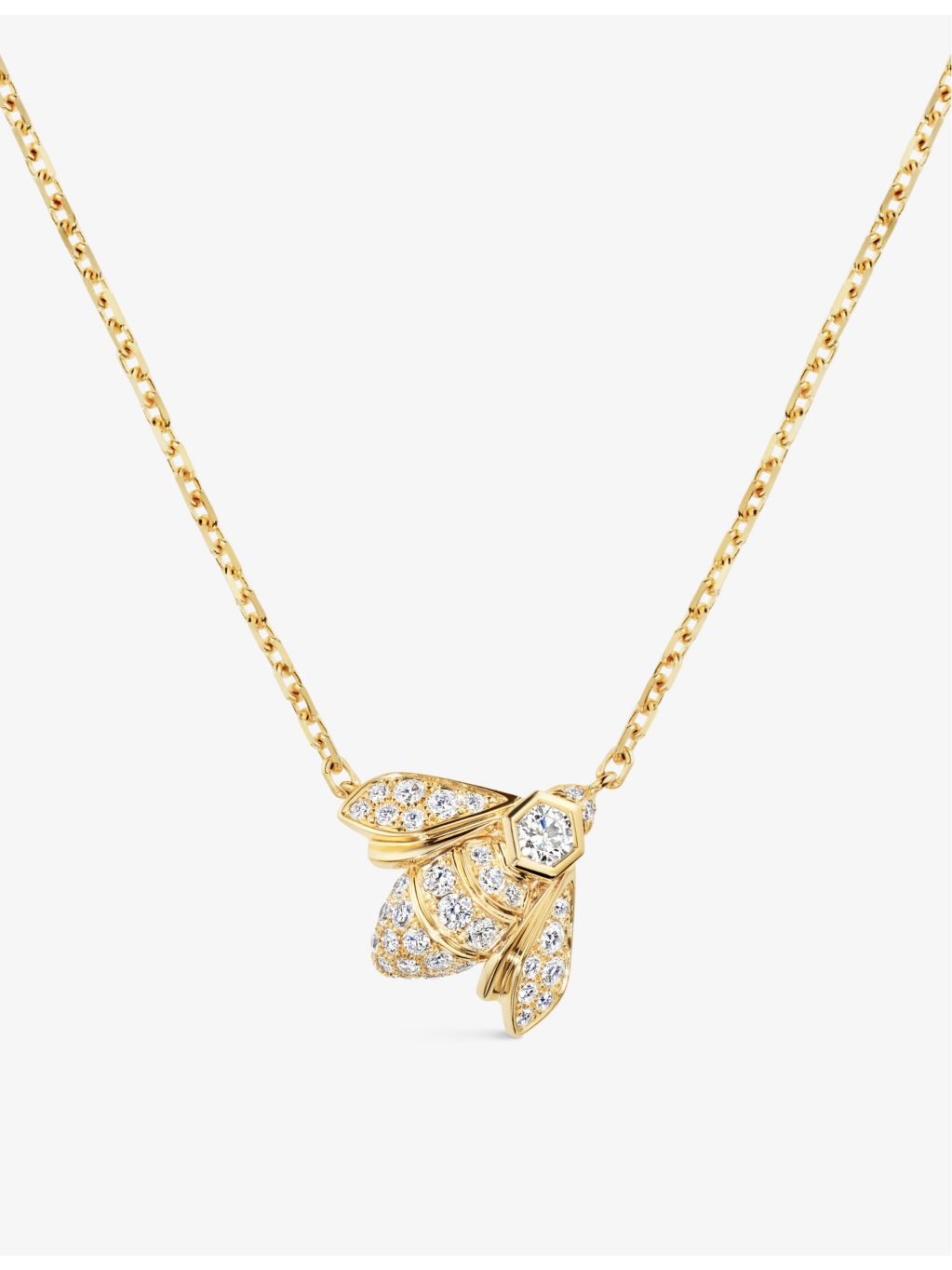 Chaumet bee diamond pendant necklace 18ct yellow gold, imported from the UK