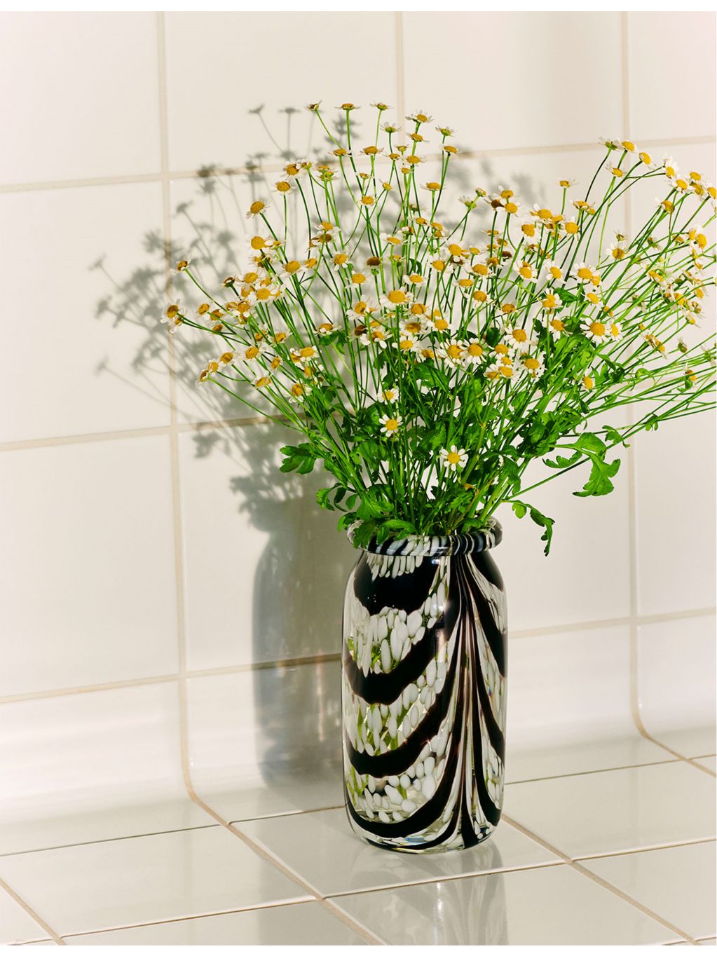HAY Splash swirl-pattern glass vase 20.5cm (British brand)