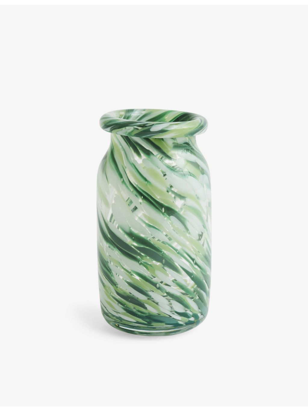 HAY Splash swirl-pattern glass vase 20.5cm (British brand)